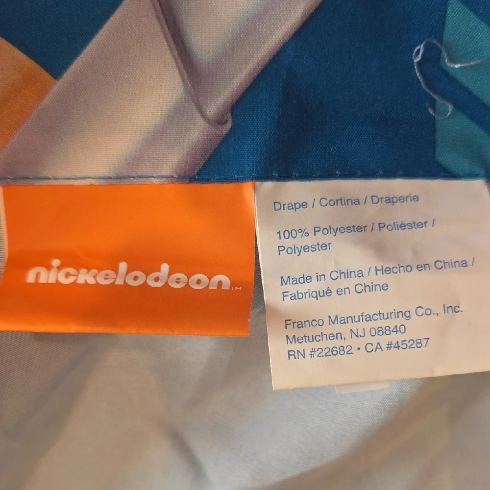 (J25) Nickelodeon Blue and Orange Drapery 2 Total Inculding 2 Books